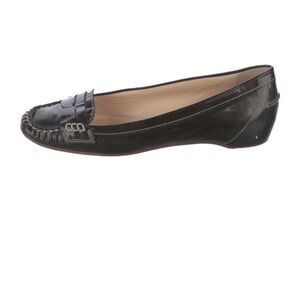 Christian Louboutin Black Patten Leather Loafers